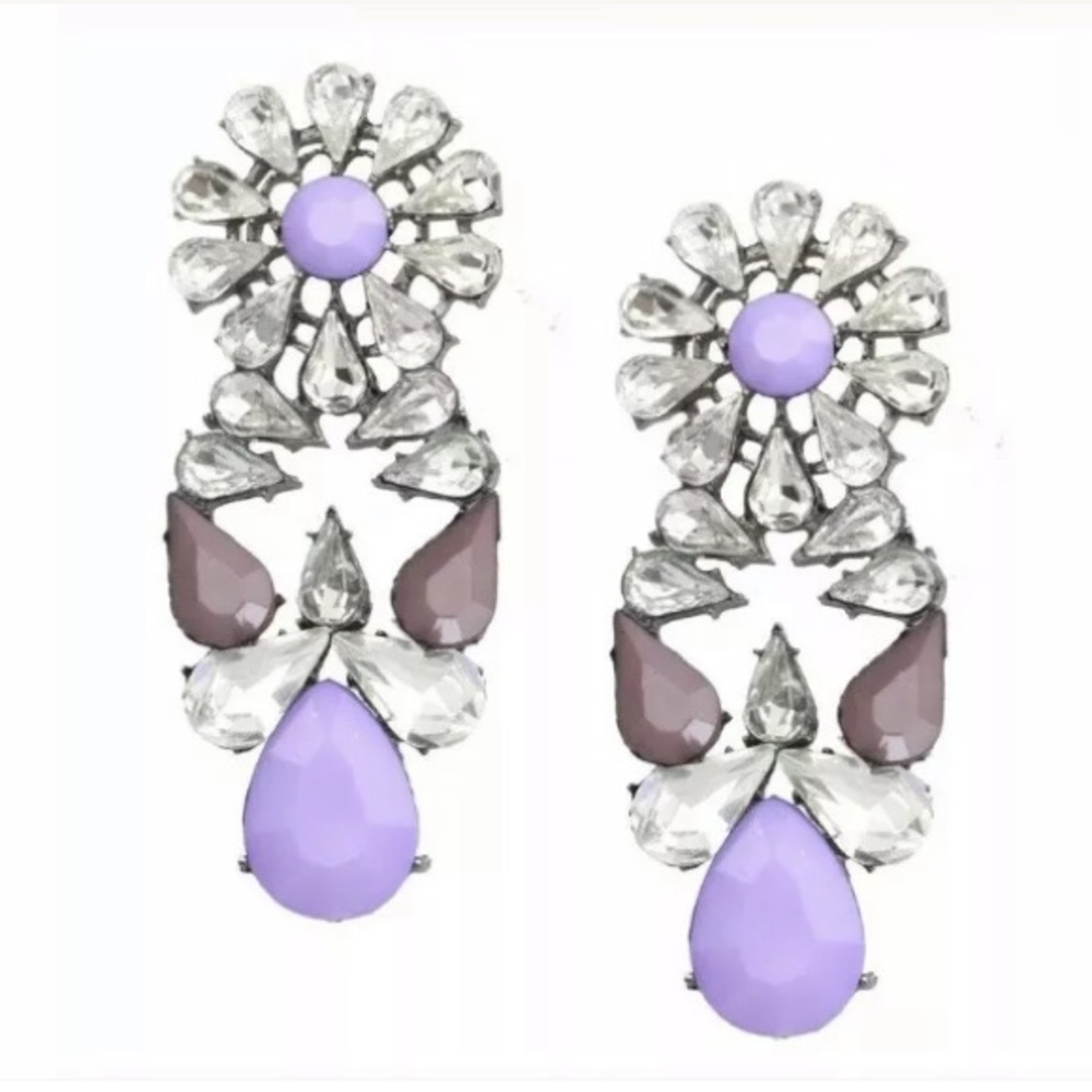 Purple Jewel Earrings